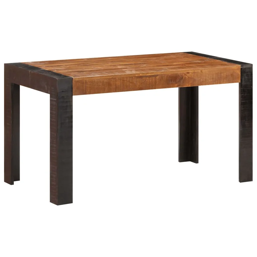 Table à manger 140x70x76 cm Bois de manguier brut massif - 7