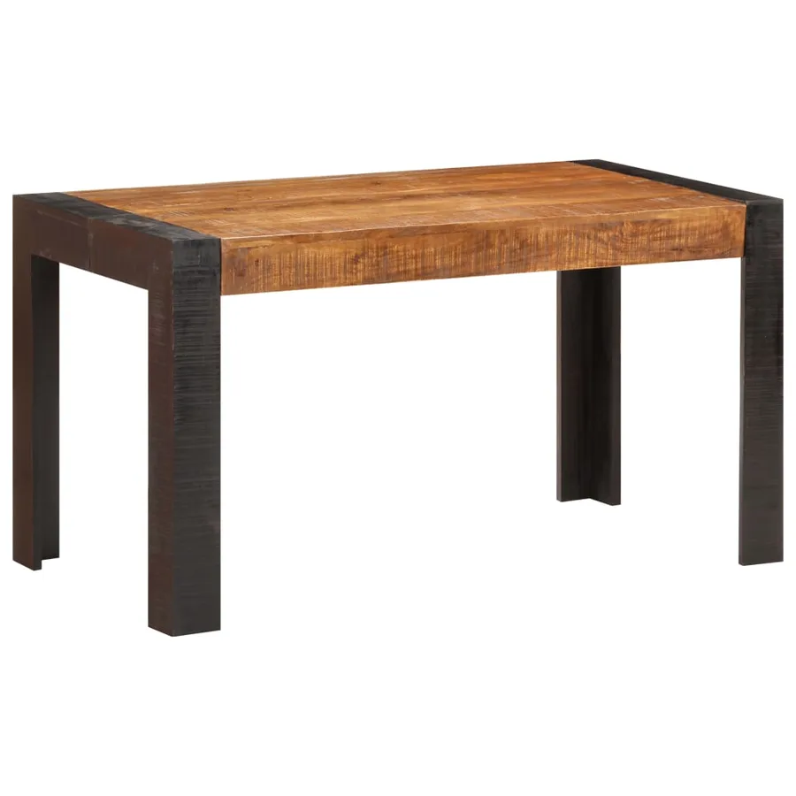 Table à manger 140x70x76 cm Bois de manguier brut massif - 9