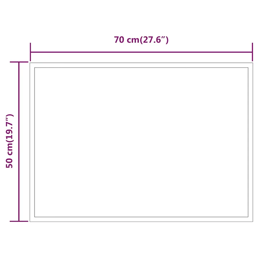 Miroir de salle de bain à LED 70x50 cm - 5