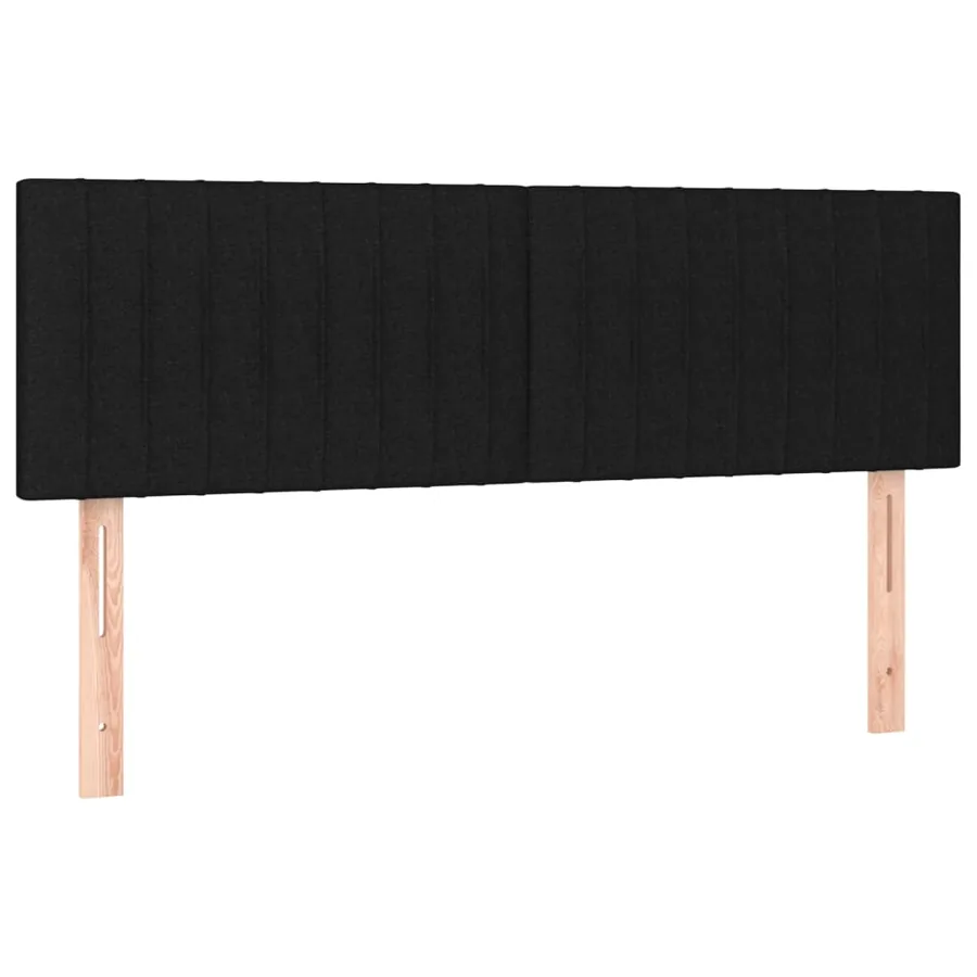 Sommier à lattes de lit avec matelas Noir 140x190 cm Tissu - 6