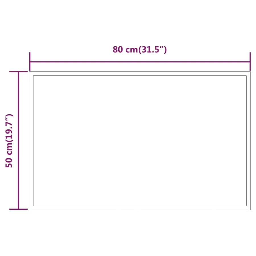 Miroir de salle de bain à LED 50x80 cm - 7