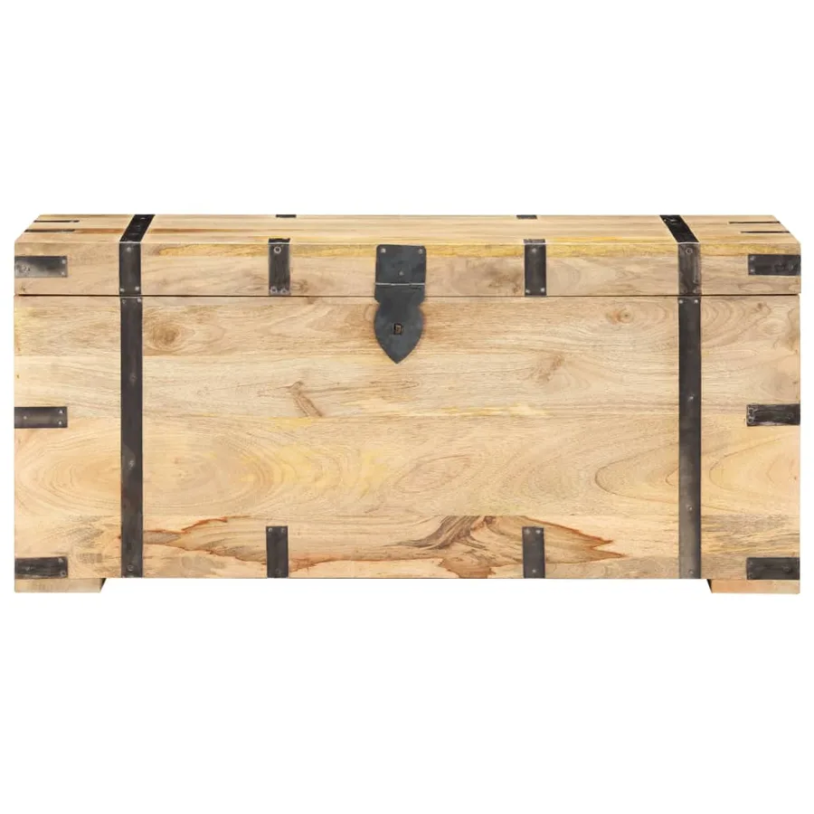 Coffre 90x40x40 cm Bois solide de manguier - 3