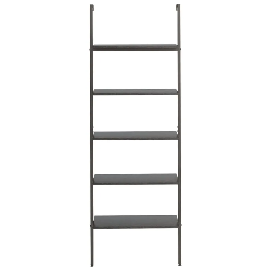 Étagère inclinée à 5 niveaux Noir 64x35x185 cm - 3