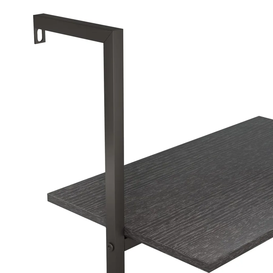 Étagère inclinée à 5 niveaux Noir 64x35x185 cm - 7