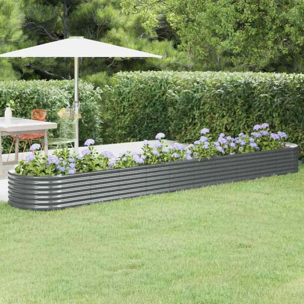 Lit surélevé de jardin Acier galvanisé Anthracite