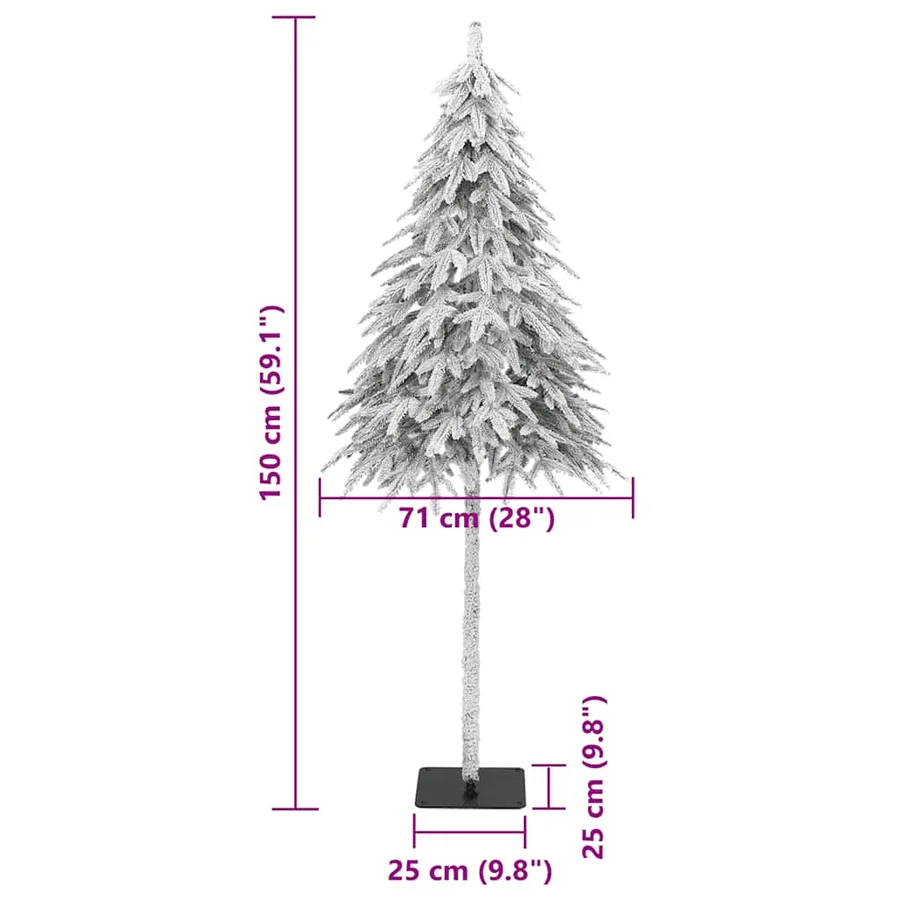 Sapin de Noël artificiel avec neige floquée 150 cm - 8