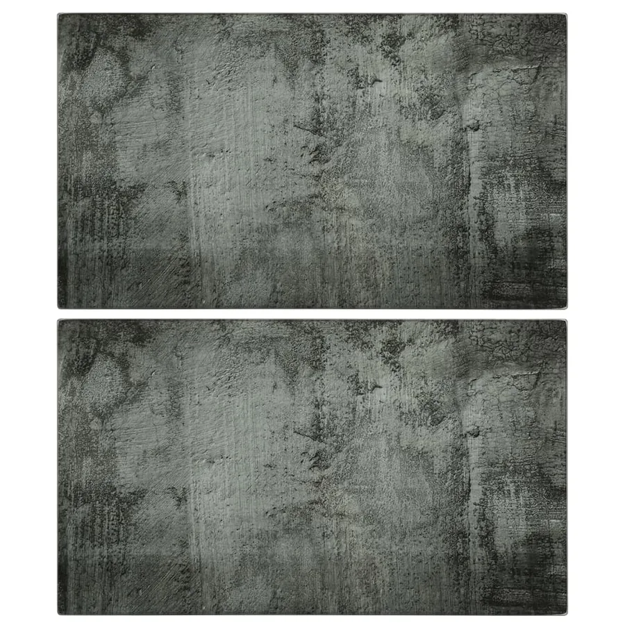Planches à découper 2 pcs motif de béton Verre trempé