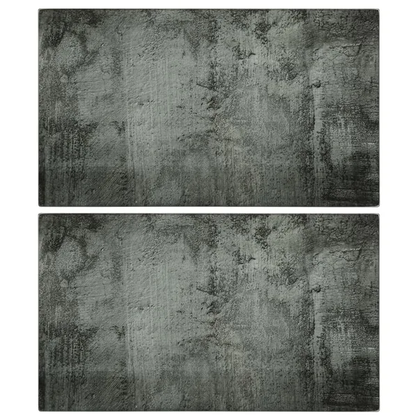 Planches à découper 2 pcs motif de béton Verre trempé
