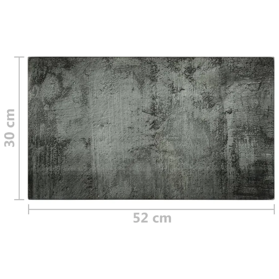 Planches à découper 2 pcs motif de béton Verre trempé - 5