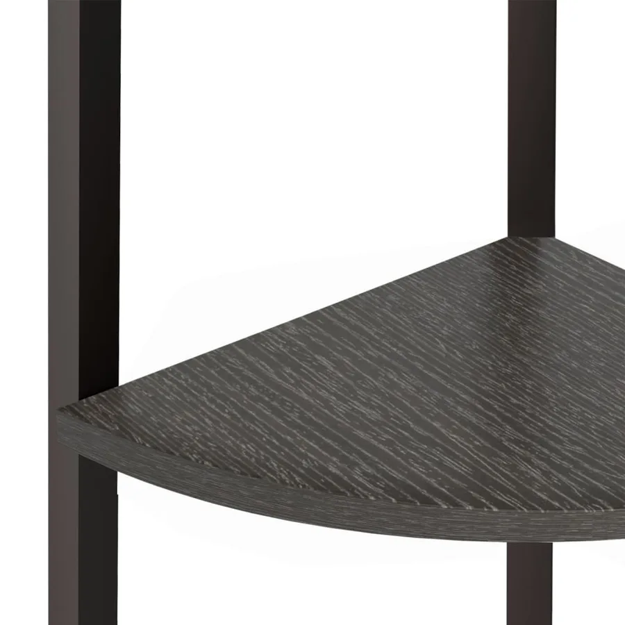 Étagère d'angle 4 niveaux Noir 45,5x31,5x150 cm - 6