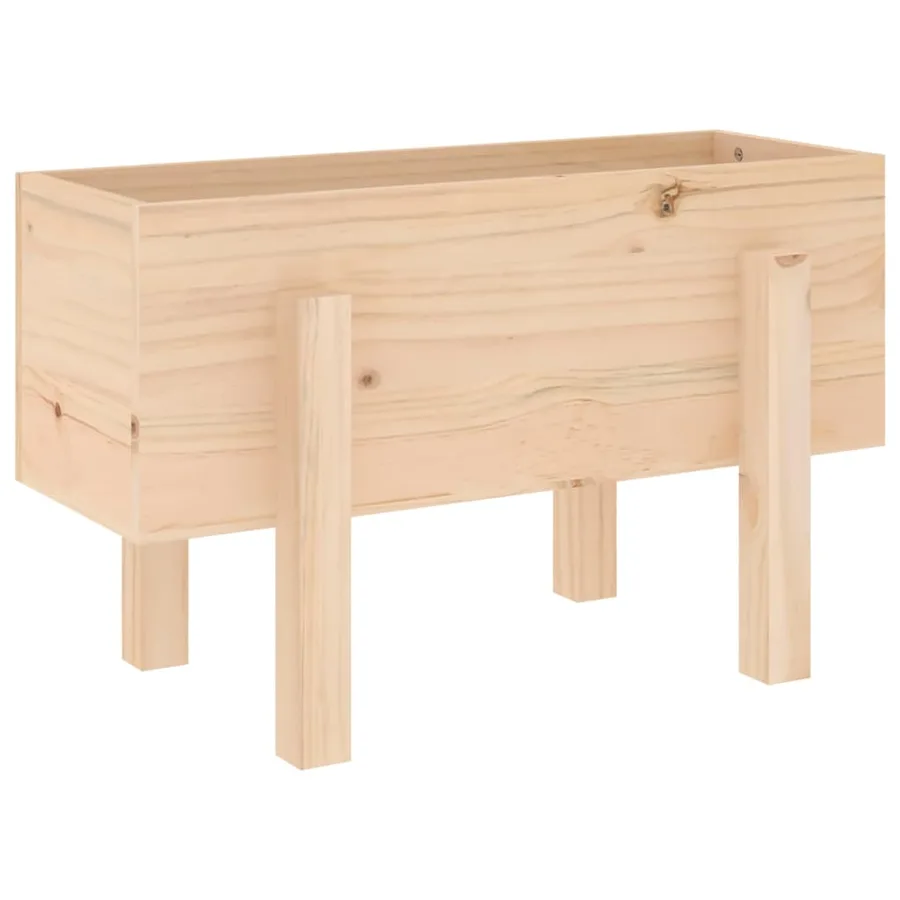 Jardinière 62x30x38 cm bois massif de pin - 2
