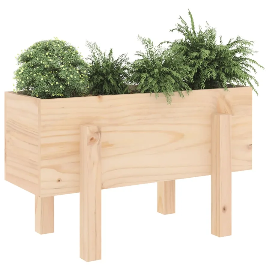 Jardinière 62x30x38 cm bois massif de pin - 3