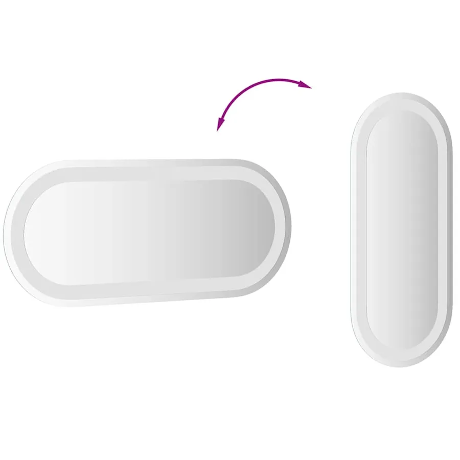 Miroir de salle de bain à LED 60x25 cm ovale - 9