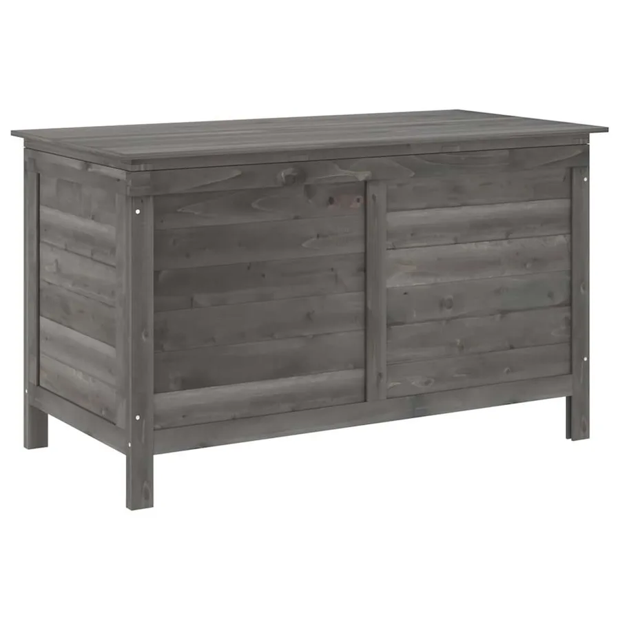 Boîte de rangement de jardin anthracite bois massif de sapin - 2