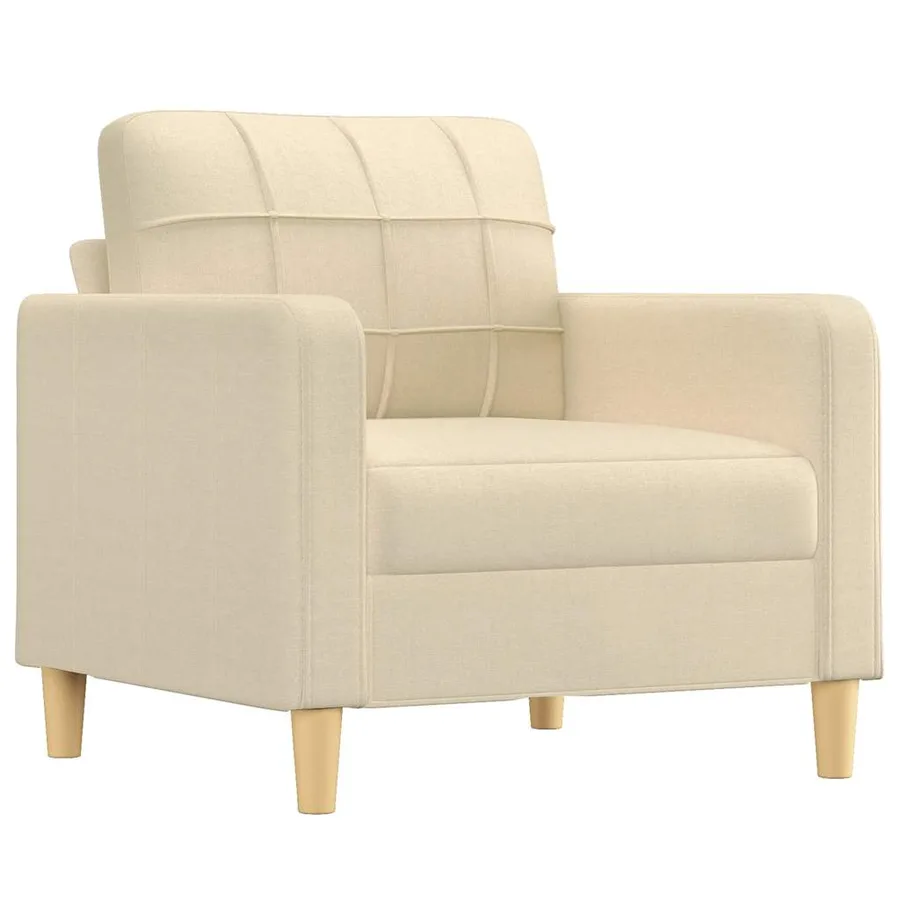 Fauteuil Crème 60 cm Tissu - 2