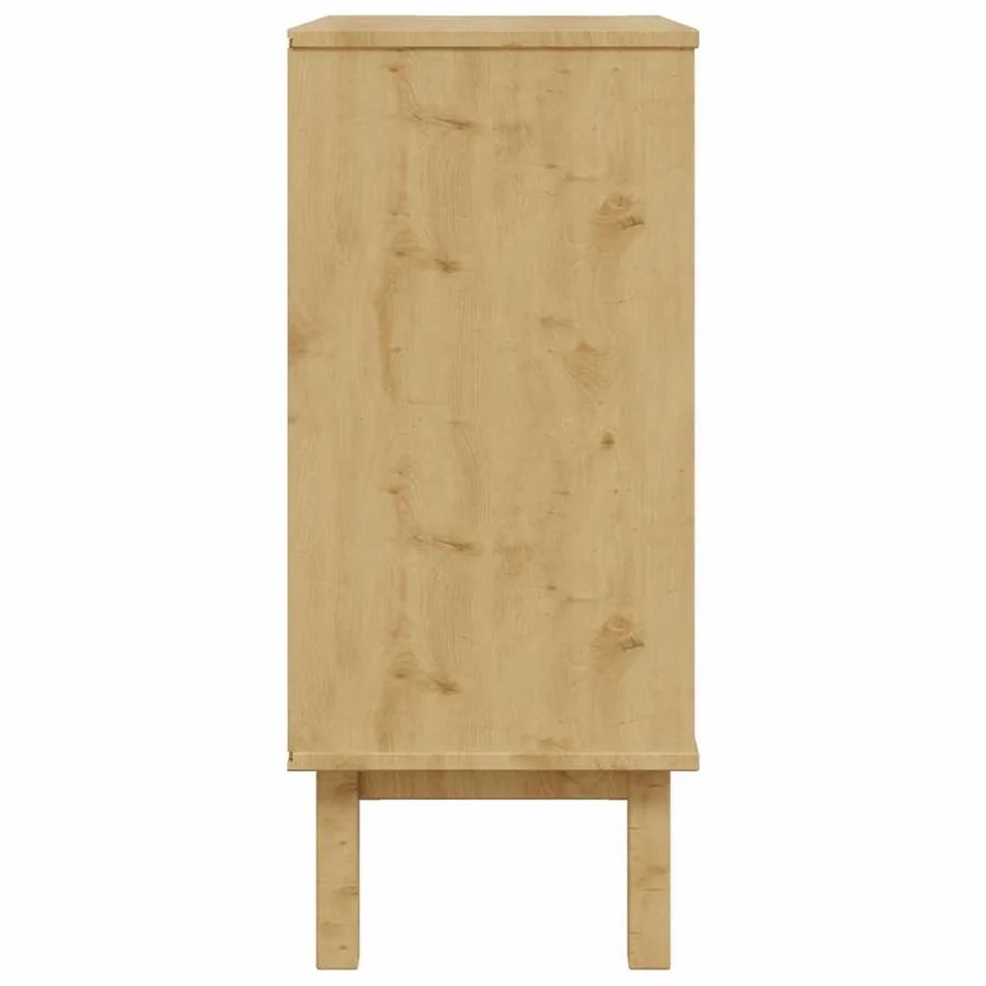 Commode OTTA Marron et blanc 76,5x39,5x90 cm Bois de pin massif - 7