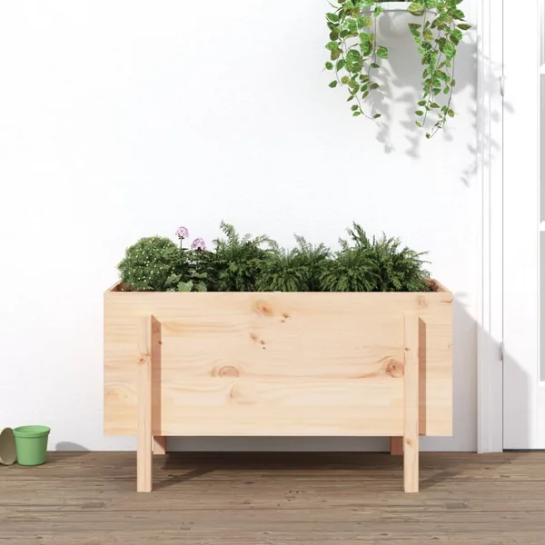 Lit surélevé de jardin 101x50x57 cm bois de pin massif