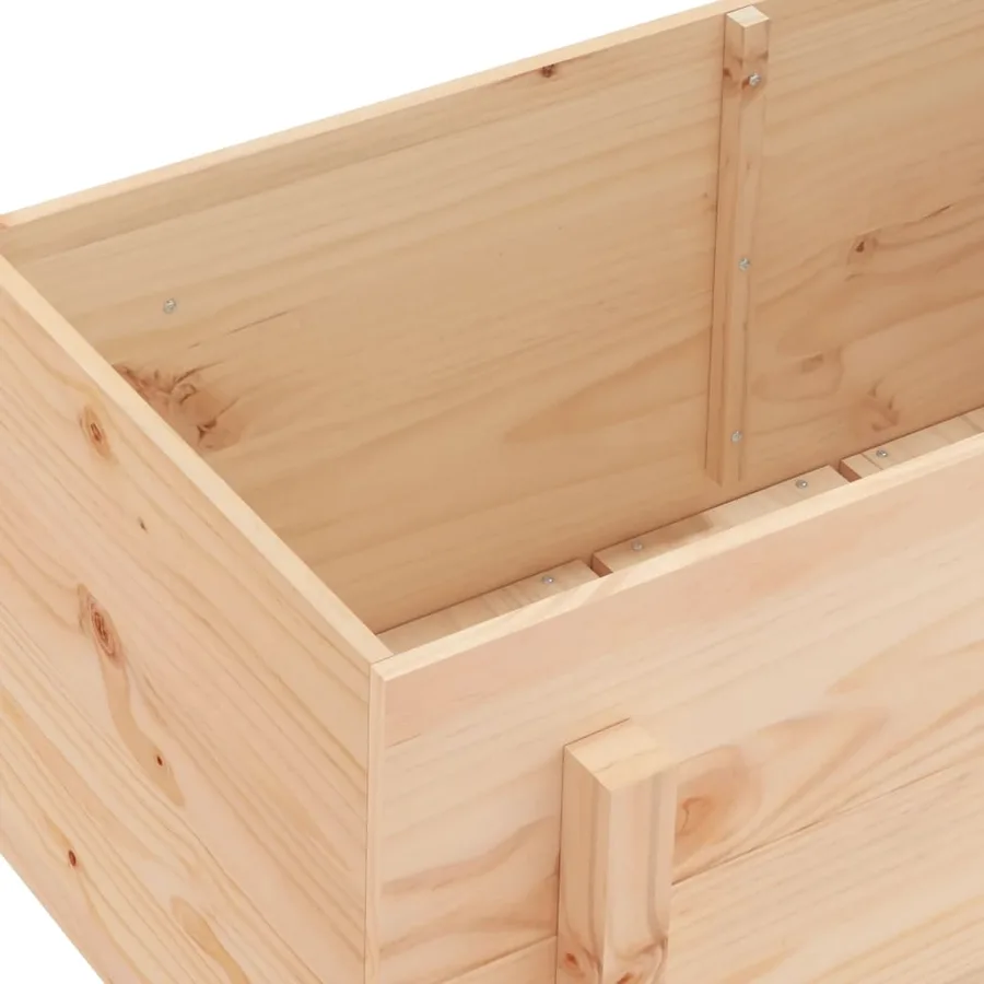 Lit surélevé de jardin 101x50x57 cm bois de pin massif - 7