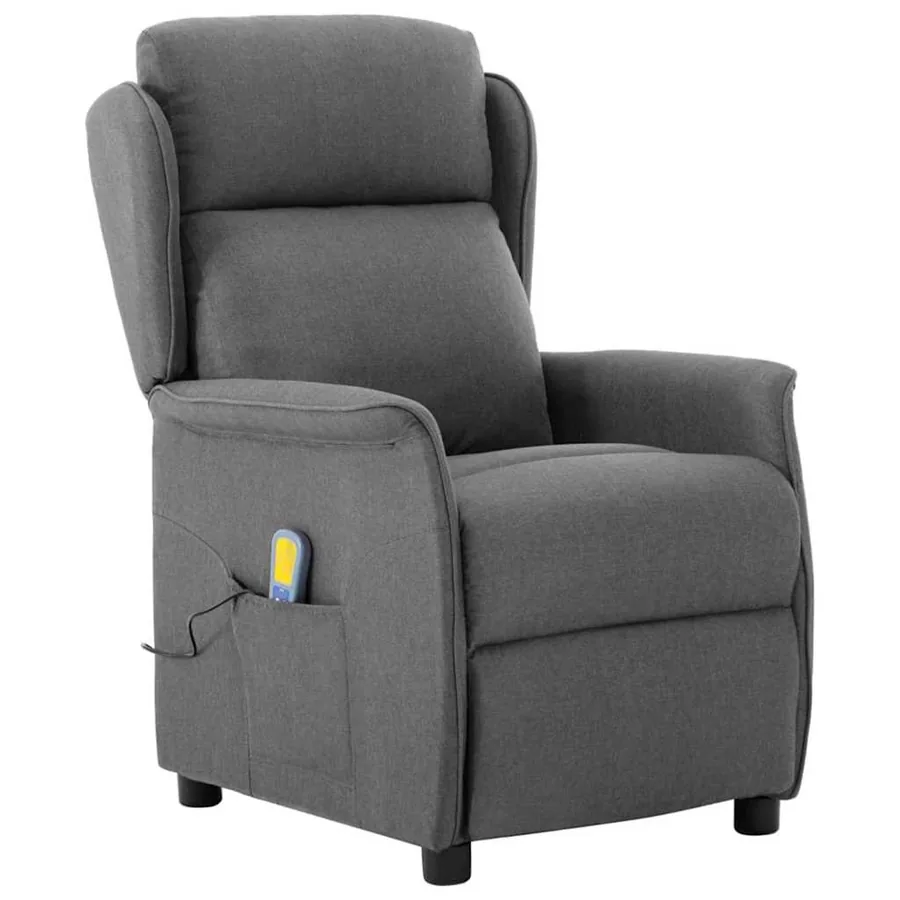 Chaise de massage Gris clair 93.5 x 67.5 x 101.5 cm tissu