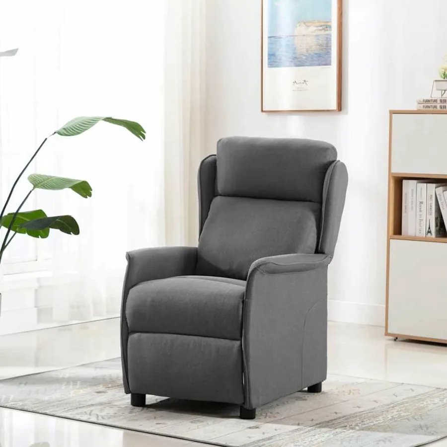 Chaise de massage Gris clair 93.5 x 67.5 x 101.5 cm tissu - 2