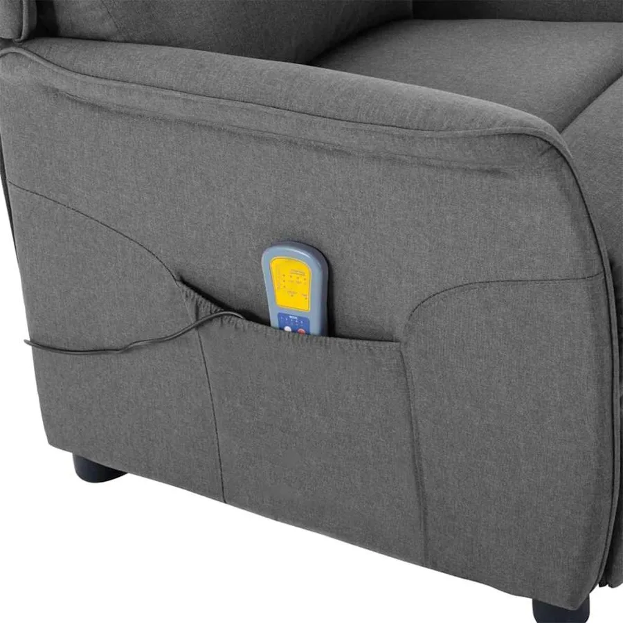 Chaise de massage Gris clair 93.5 x 67.5 x 101.5 cm tissu - 6