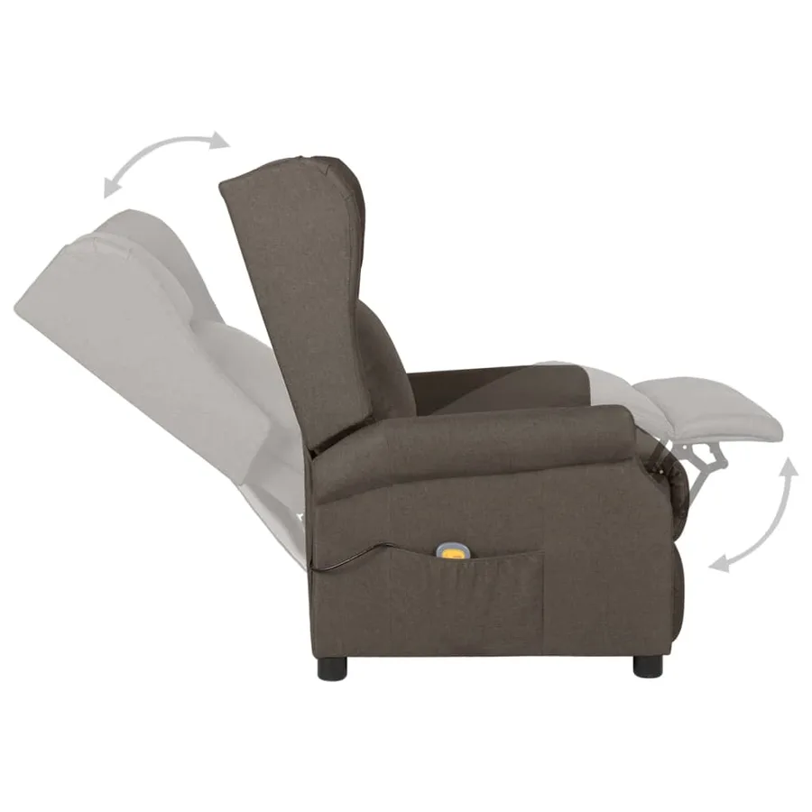 Fauteuil de massage Marron Tissu - 6