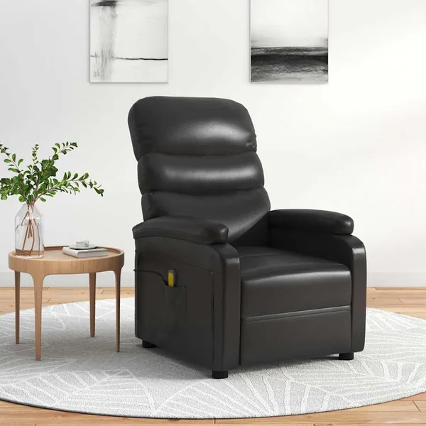 Fauteuil de massage Noir Similicuir