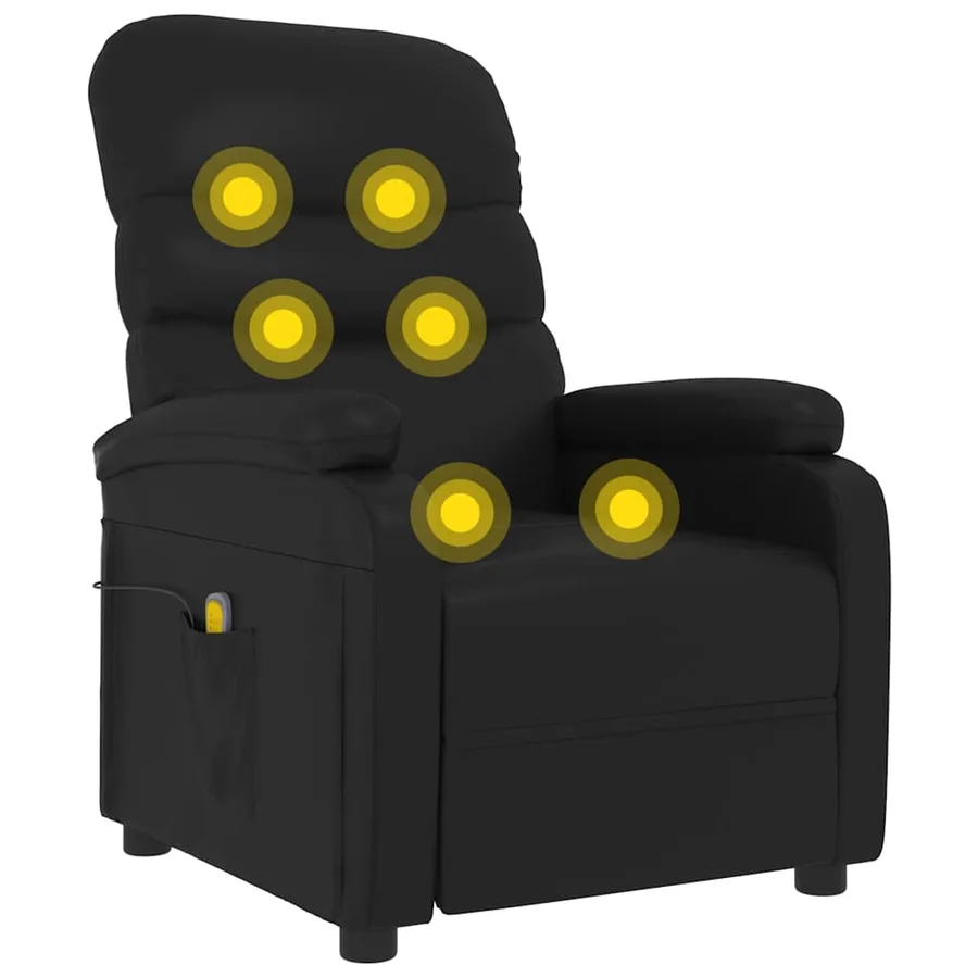 Fauteuil de massage Noir Similicuir - 2