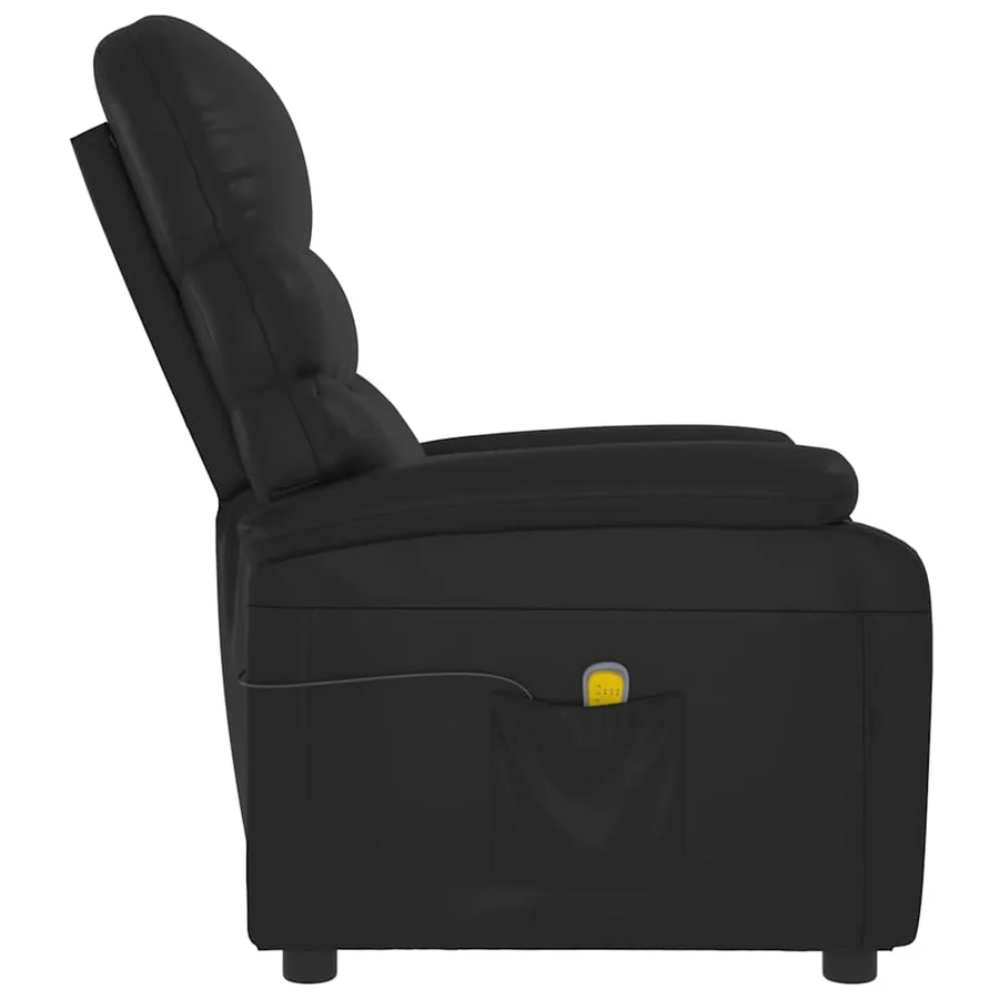 Fauteuil de massage Noir Similicuir - 5