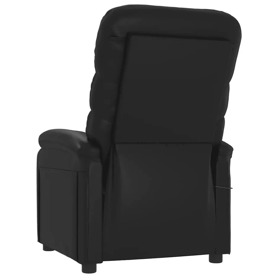 Fauteuil de massage Noir Similicuir - 6