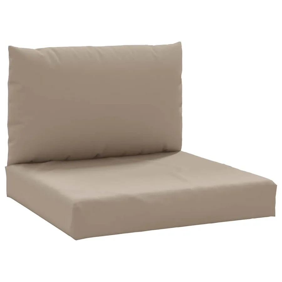 Coussins de palette lot de 2 taupe tissu oxford - 2