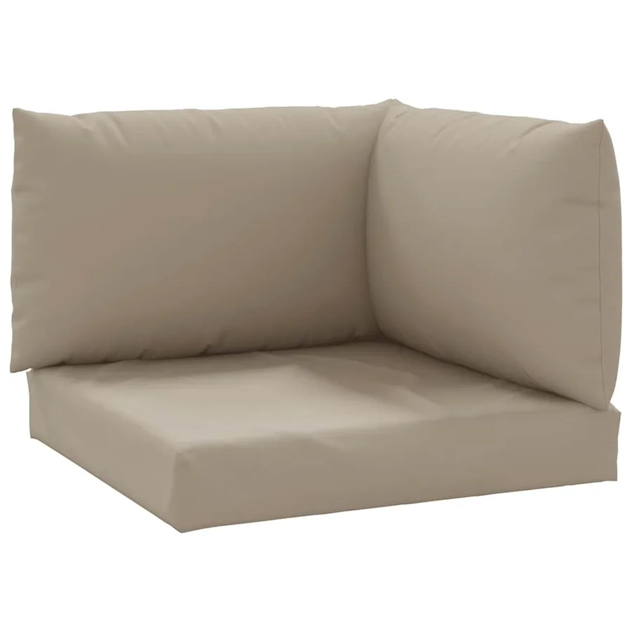 Coussins de palette lot de 3 taupe tissu oxford - 2