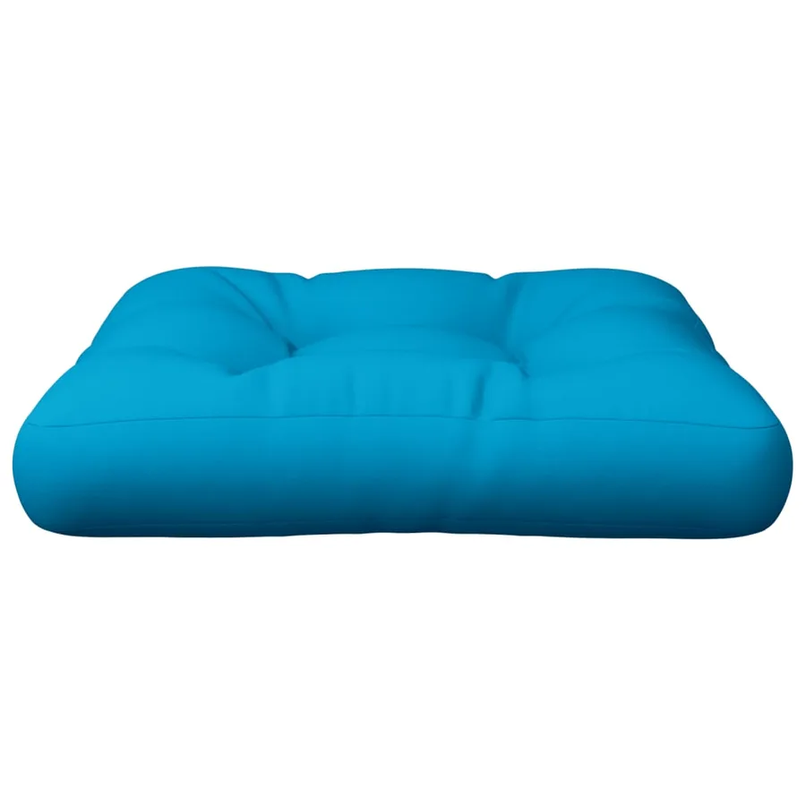 Coussin de palette bleu clair 58x58x10 cm tissu - 4