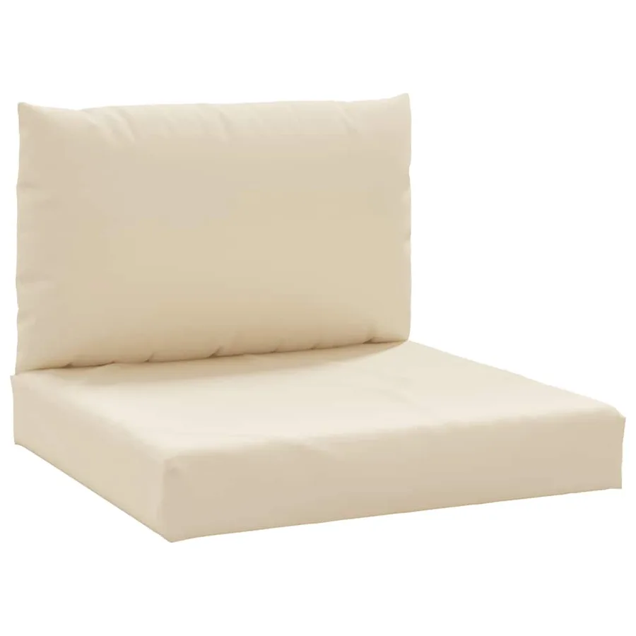 Coussins de palette lot de 2 beige tissu oxford - 2