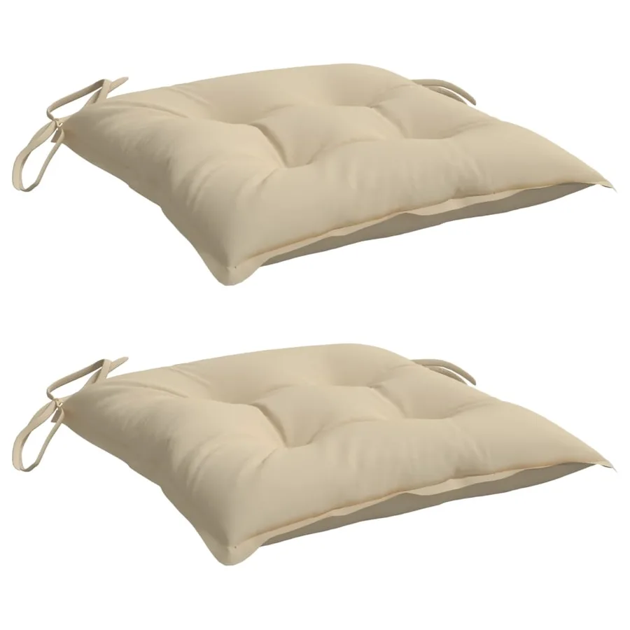 Coussins de palette lot de 2 beige 50x50x7 cm tissu oxford - 3