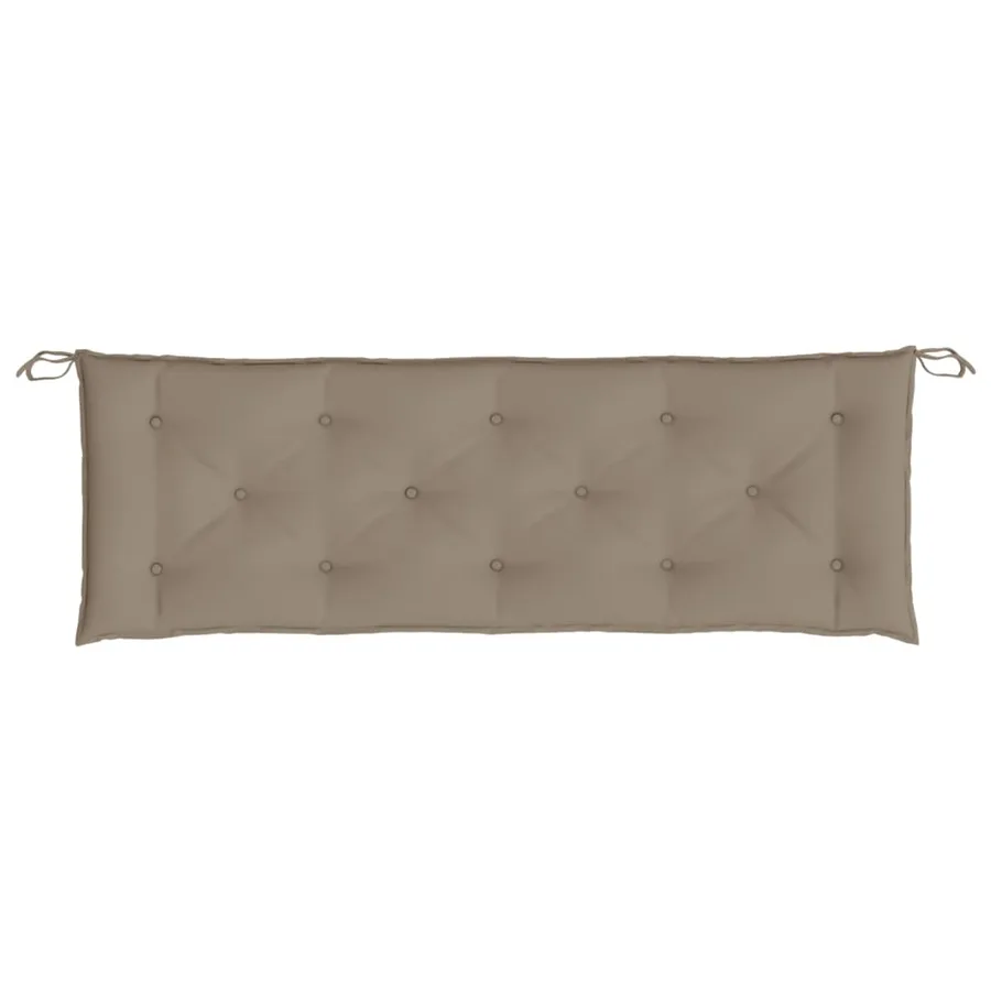 Coussin de banc de jardin taupe 150x50x7 cm tissu oxford - 4