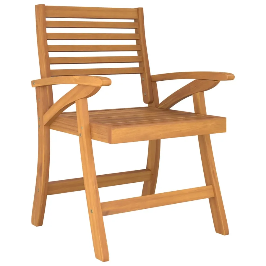Chaises de jardin lot de 2 58x58x87 cm bois massif d'acacia - 3