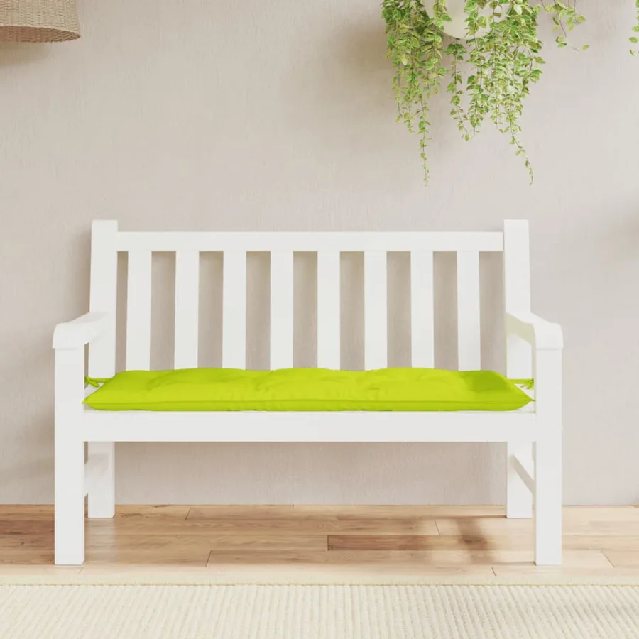 Coussin de banc de jardin vert brillant 120x50x7cm tissu oxford - 3