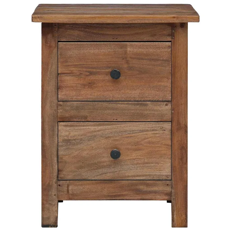 Table de chevet bois massif d'acajou 40x30x51 cm - 5