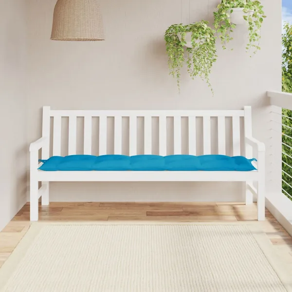 Coussin de banc de jardin bleu clair 180x50x7 cm tissu oxford