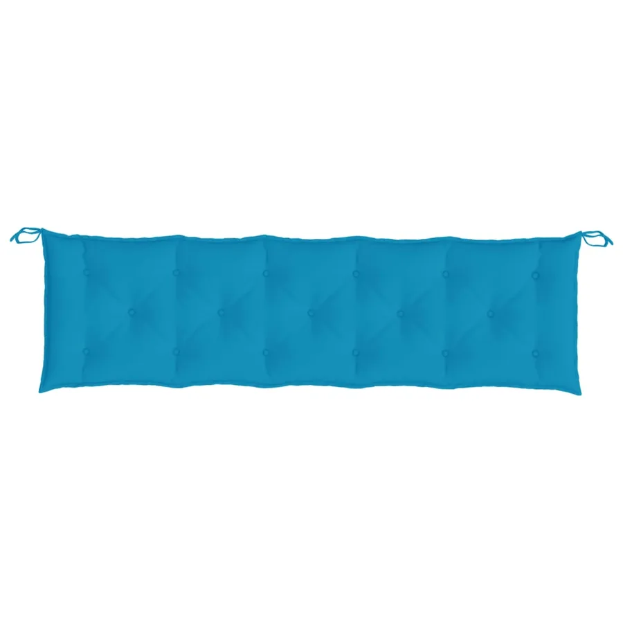 Coussin de banc de jardin bleu clair 180x50x7 cm tissu oxford - 4