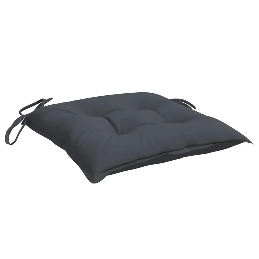 Coussins de chaise lot de 4 anthracite 40x40x7 cm tissu oxford - 5