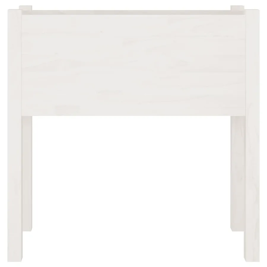 Jardinières 2 pcs Blanc 70x31x70 cm Bois de pin massif - 4