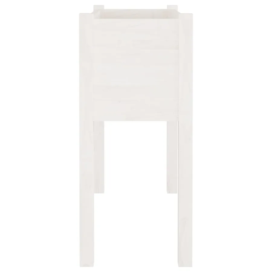 Jardinières 2 pcs Blanc 70x31x70 cm Bois de pin massif - 5