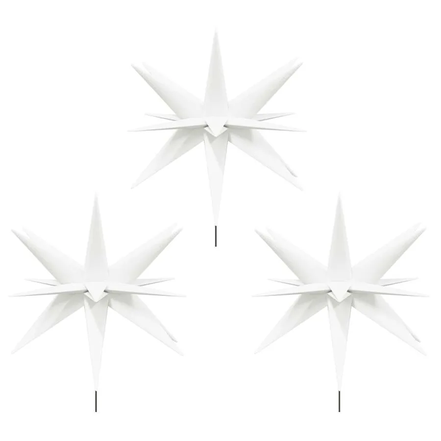 Lumières de Noël avec piquets 3 pcs LED pliable blanc 35 cm - 5