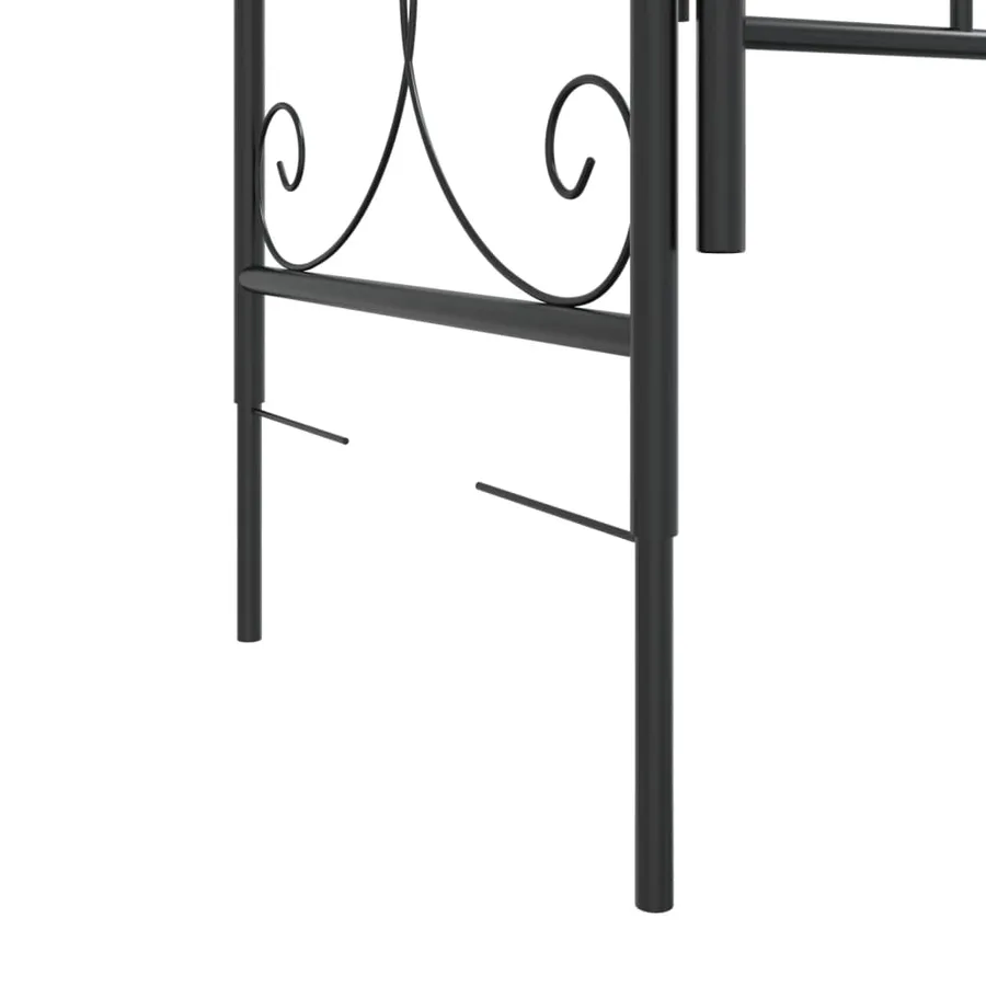 Arche de jardin avec portail noir 108x45x235 cm acier - 9