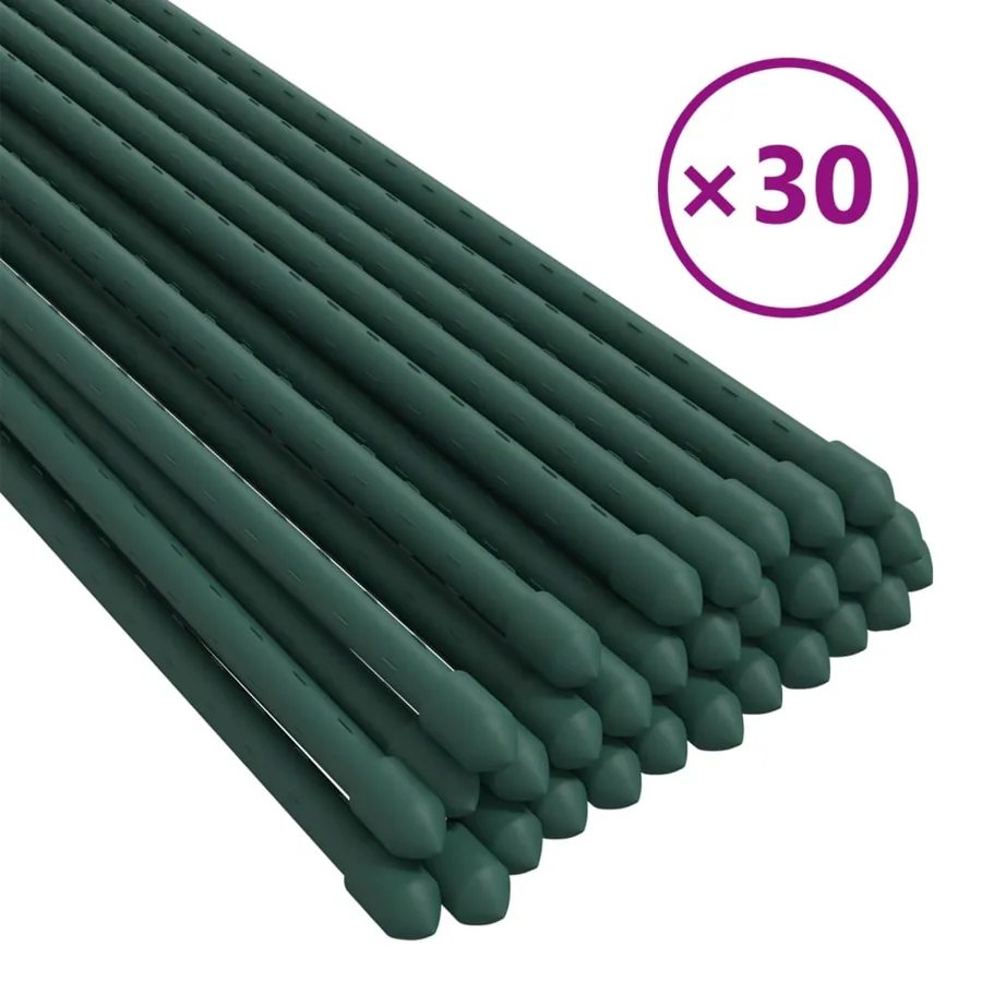 Piquets pour plantes de jardin 30 pcs vert 180 cm acier - 2