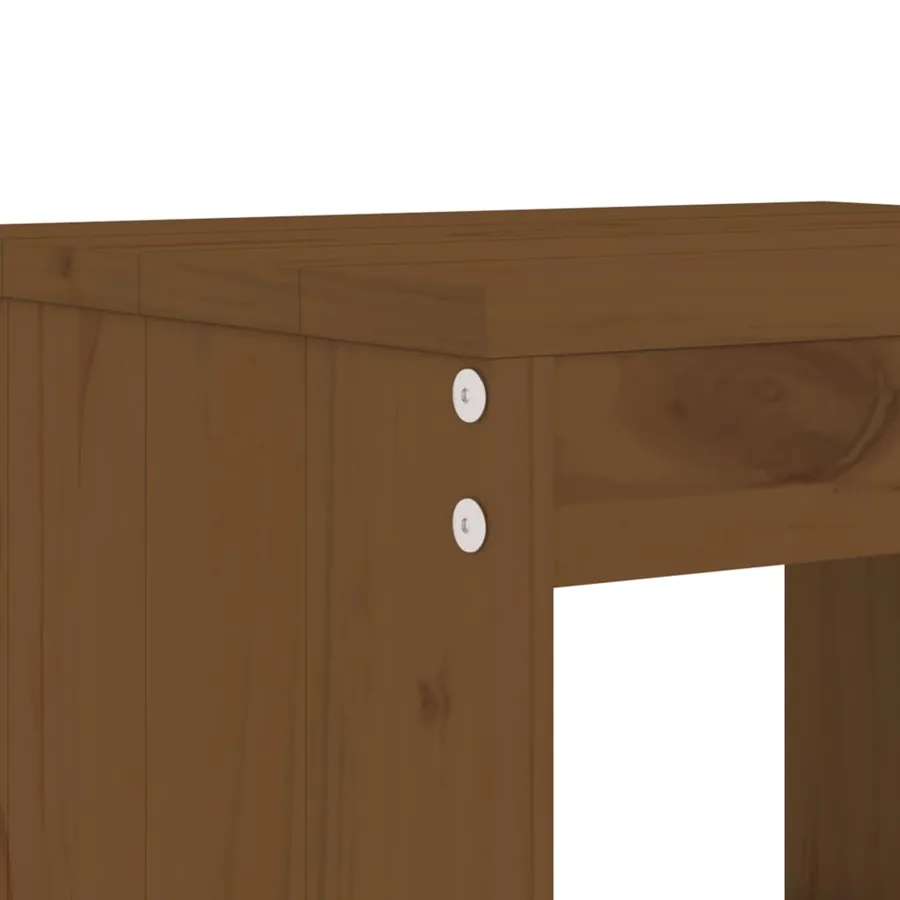 Tabourets lot de 2 marron miel 40x36x75 cm bois massif de pin - 7