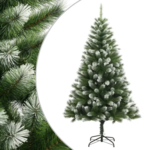 Sapin de Noël artificiel à charnières avec neige floquée 240 cm