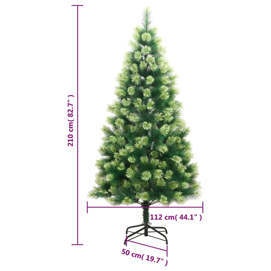 Sapin de Noël artificiel à charnières avec support 210 cm - 9